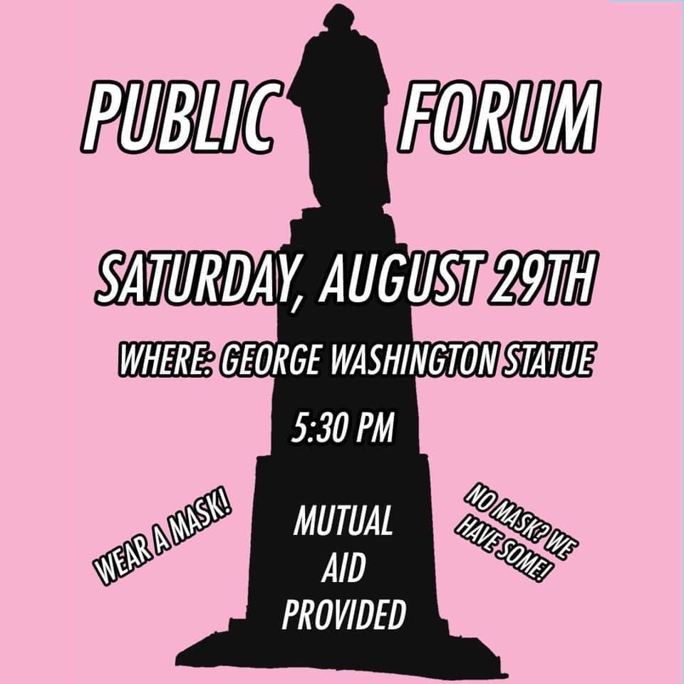 subvert_ud's tweet photo. EVENT REMINDER‼️
Join us and fellow community members in U-District TODAY @ 5:30 PM, at the George Washington statue. We will be hosting mutual aid donation stations and open-mic for all who wish to contribute to the movement. https://t.co/wFUENg1N8N