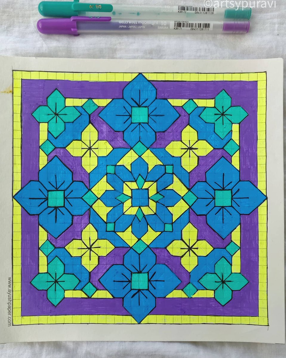 APuravi's tweet photo. Making patterns is so much fun. #art #ArtistOnTwitter #ArtForSale #lockdown #drawing #drawings #drawingaugust #MandalaArt #patterns https://t.co/4pHg8Q3NVY