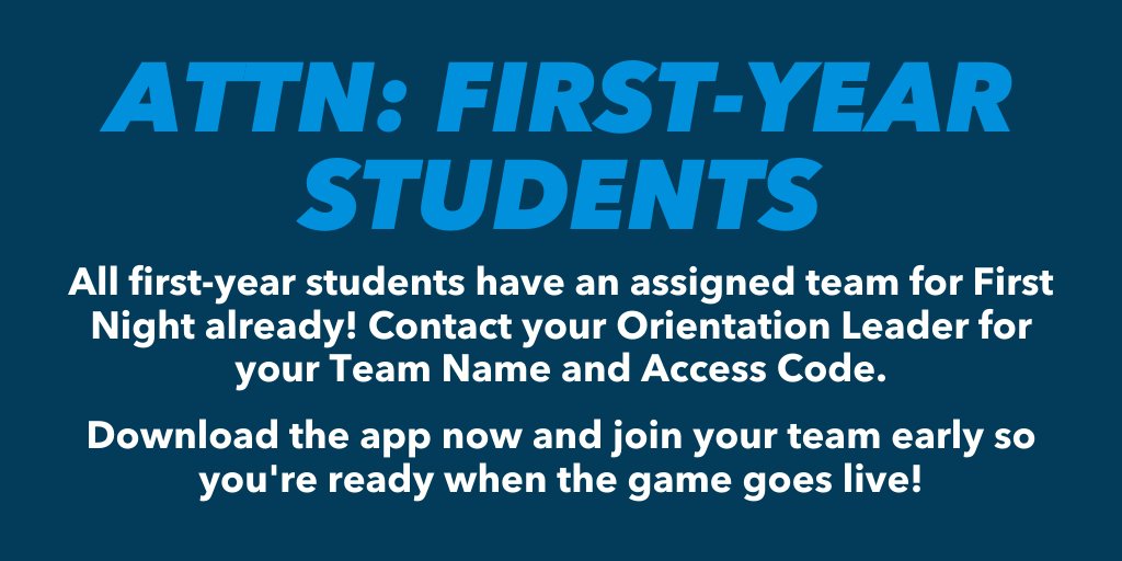 studentlifeatgw's tweet photo. First Night Tip: all first-year students already have teams to play in the First Night GooseChase game; contact your Orientation Leader for the info to join!
Download the app: https://t.co/7t8fhlqCH1
#GWWelcome #GWFirstNight #GWClassof2024 https://t.co/HJhaMmTXzP