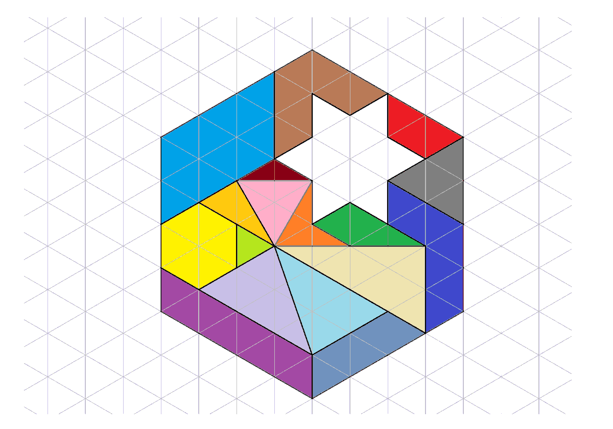 Simon_Gregg's tweet image. If the smallest equilateral triangle (light green) is 1, what other numbers can you see? #numbersearch