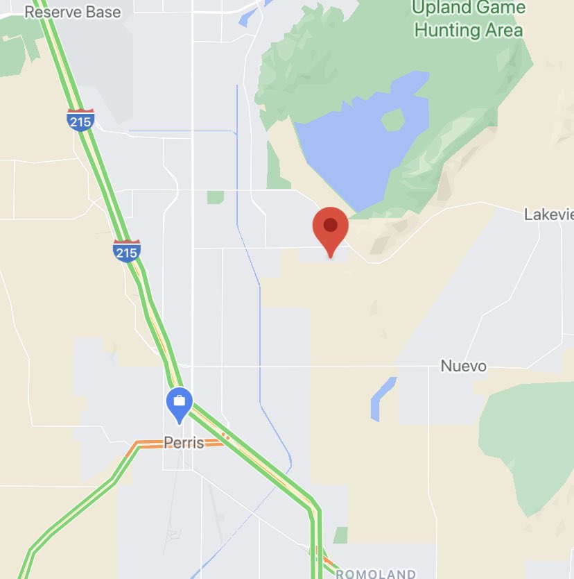 CALFIRERRU's tweet photo. Vegetation Fire Rptd @ 12:29 pm 20300 blk of Sherman Av, in Perris. 2 acres burning with a moderate rate of spread with light winds. #ShermanFire https://t.co/hc5q0BcIuP