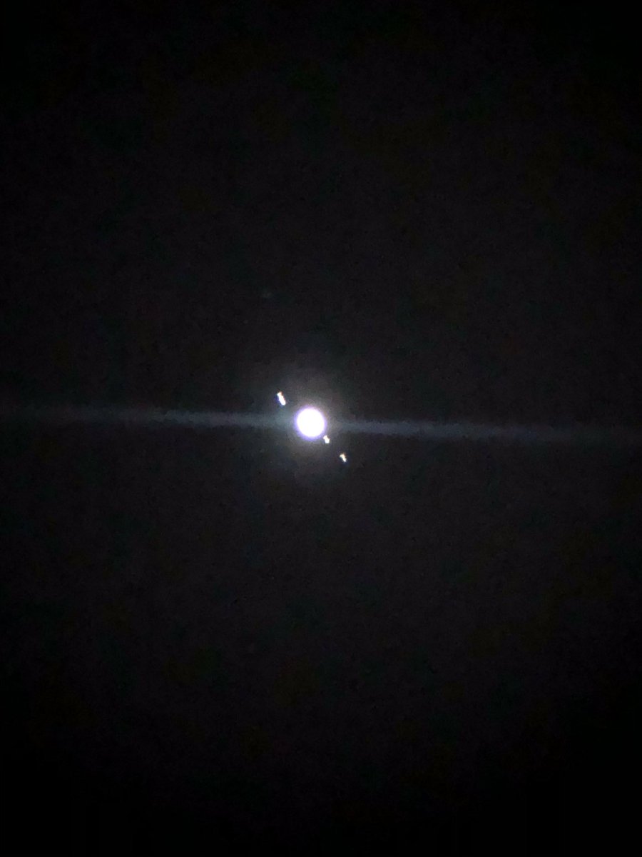 Jupiter and some of her moons from the telescope last night!