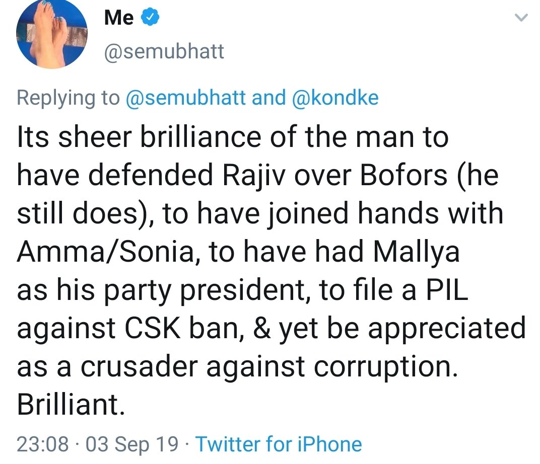 I forgot to mention Sasikala in the list. I have nothing but respect for his ability to position himself as a crusader against corruption despite all these. To me, the battles he had/has picked look more like having stemmed from personal issues with those ppl than a crusade.