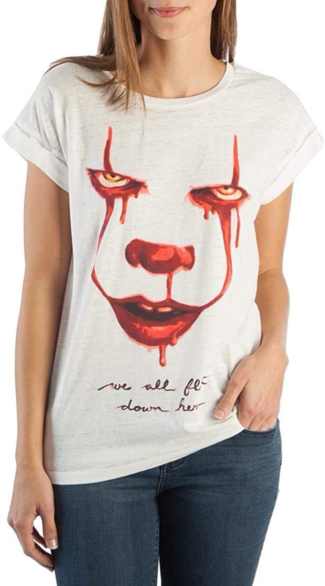 Smart_Shop_2020's tweet photo. Bioworld IT We All Float Down Here Rolled Sleeve T-Shirt for Women...
Grab this from here: https://t.co/Xo0mlMzX8d

#tshirt #shirt #tshirtsdesign #gift #Christmas #Halloween #gifts #UnitedStates #Amazon #summer #womenstyle #womenfashion https://t.co/90JbGsIknR