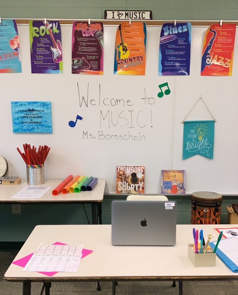 d61bornschein's tweet photo. Ready for the first day of school...I think! 😬😅 So looking forward to seeing my students again...even if it’s online for now! #d61learns https://t.co/ShkNsFQLh7