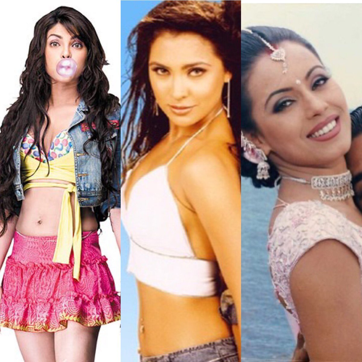 KAAJALKarisma Kapoor in JeetKajol in IshqDivya Bharti in DeewanaRaveena Tandon in Gharwali BaharwaliSridevi in JudaaiLara Dutta in No EntryPriyanka Chopra in What’s Your RaasheeLara Dutta in AndaazMahima Chaudhry in Daag: The Fire