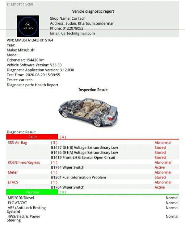 CARTECH21's tweet photo. 📍نوع السيارة :متسوبيشي أتراج 2014
الفحص  الش��مل لغرض الشراء 
[ ] أظهر الفحص جودة كل من البطارية والمغنيته والمكنه والقيربوكس وكل الأنظمة الكهربائية 
📍المشاكل :
[ ] مشكلة في نظام السلامةالإيرباغ Air bag والضفيرة الخارجية
#car_tech 
#اشتري_وأنت_مطمن 
#عاوز_اشتري_عربية https://t.co/7RIObEqFpI