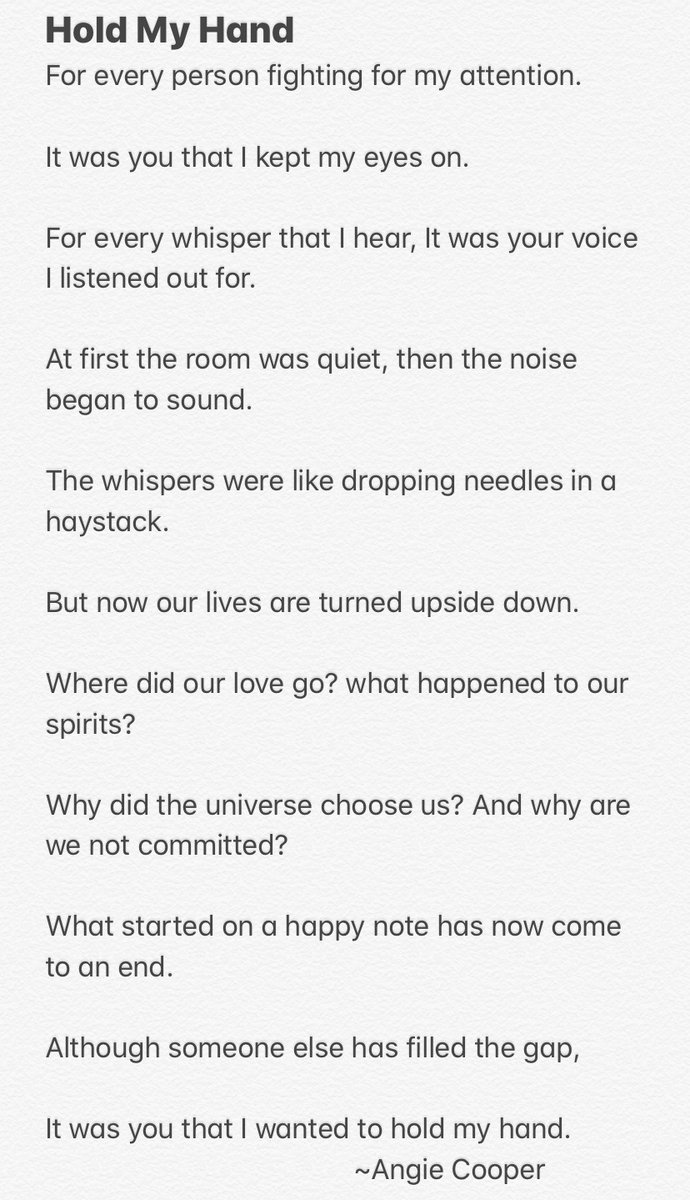 Write_it_Girl's tweet photo. Hold My Hand...

#Poemtry https://t.co/8IQAJVQTpj