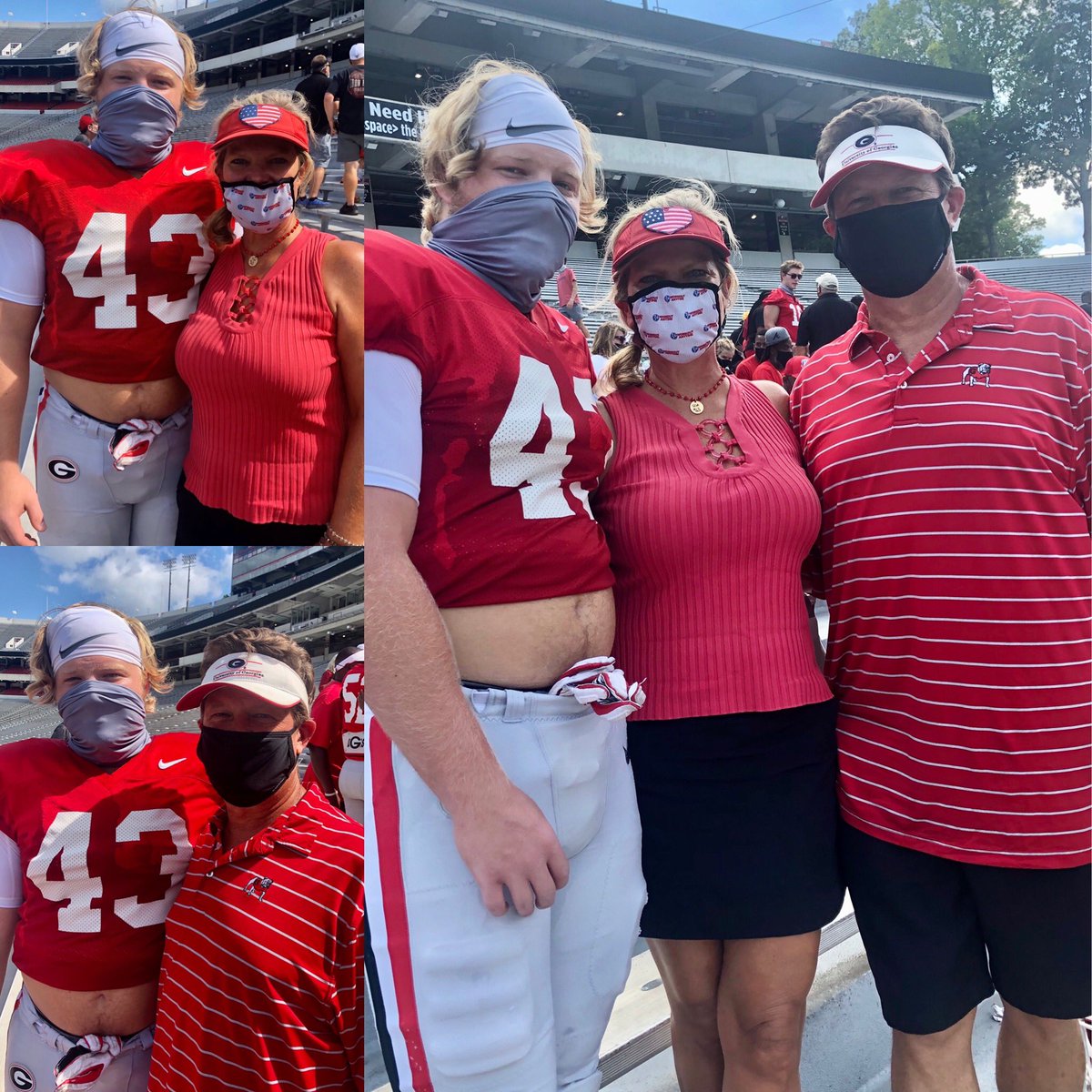 Saturday in Athens <a href="/universityofga/">UGA</a> watching <a href="/ChaseHarof/">Chase Harof</a> and the Dawgs practice. #GoDawgs #SEC #footballfamily ❤️🏈🖤