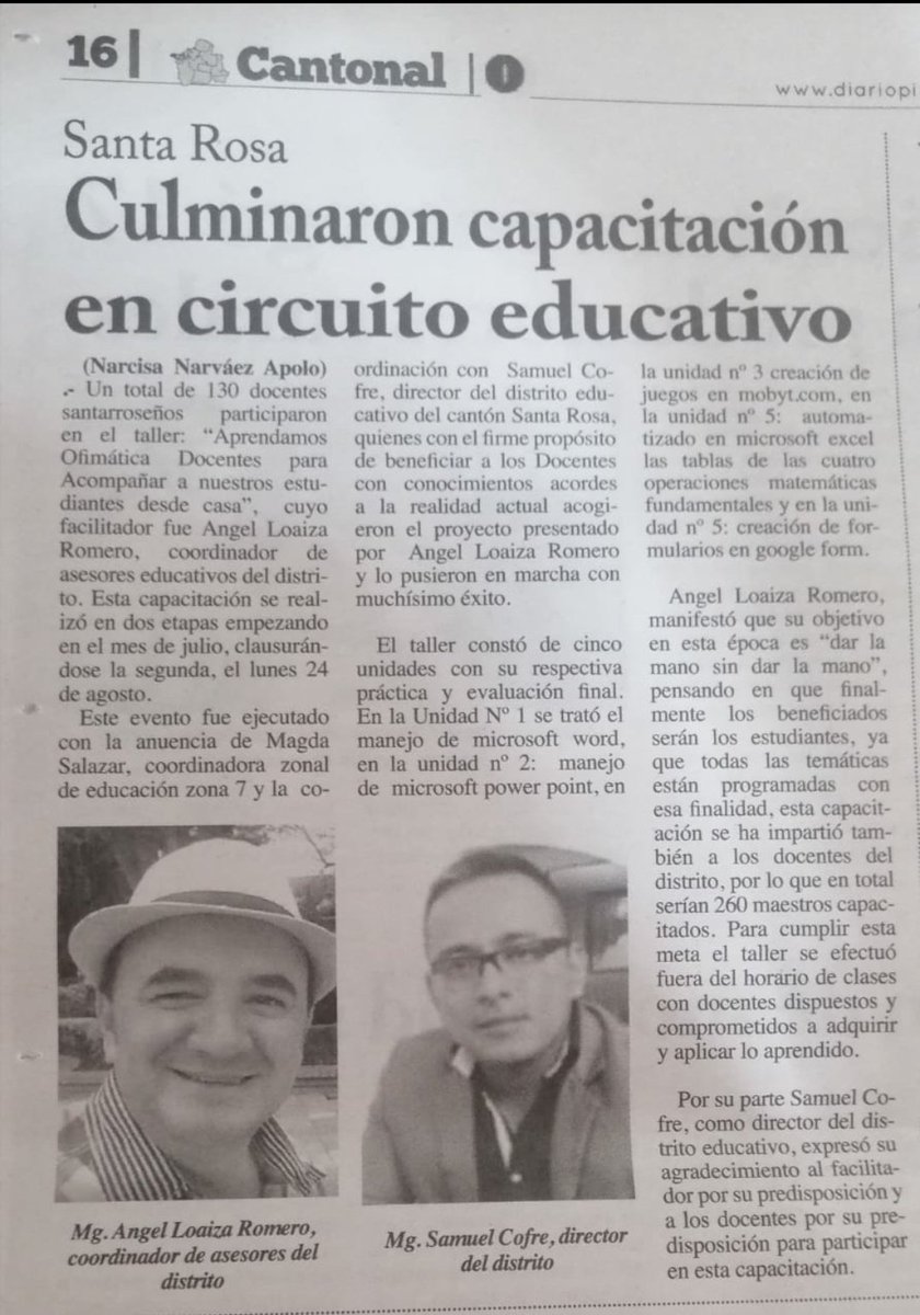 SamuelCofreM's tweet photo. #SiALaEducación Agradecemos a nuestra Coord. Ing. Magda Salazar por su apoyo y en especial al Mgs. Angel Loaiza por su empoderamiento en capacitar sin importar el.horario a 260 docentes muy predispuestos a mejorar sus conocimientos. @magdasalazarg @Educacion_Ec @apolorichard https://t.co/XgKBW9iQr4