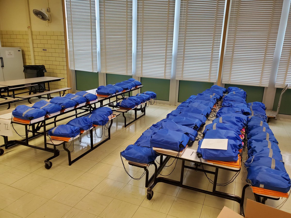Material kits for virtual learning are ready to go home with students next week! Thank you to the wonderful staff at <a href="/GrangeES/">Grange Elementary</a> for helping us compile over 460 kits. 😱 We are ready to start the 2020-2021 school year!