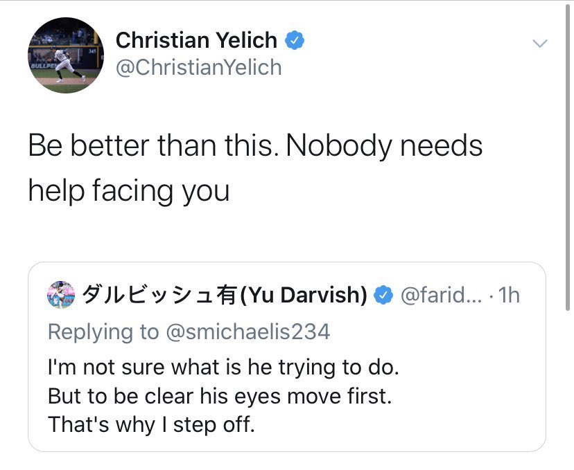 DOM_Frederic's tweet photo. yu    darvish has a 1.47 ERA, 2nd best in NL since this tweet https://t.co/4sNkAttdwe