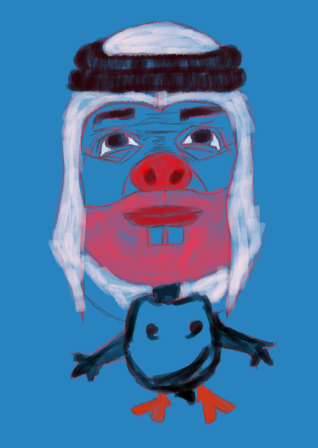 My cute Piggi penguin Saudi(Salman) or the big pig king. https://t.co/AlpaQqKGuV