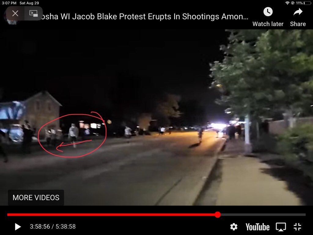 What’s interesting in that video in the above tweet, is that the narrator was saying Antifa and a few BLM people were gearing up to set stuff on fire. Things were getting organized right as Kyle R is chased into camera view.