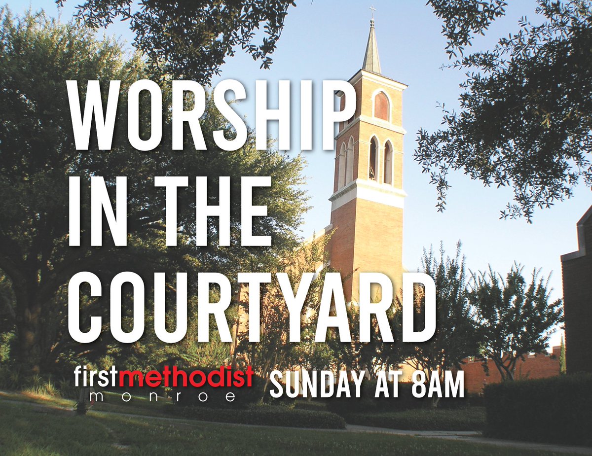 MethodistMonroe's tweet image. Sunday Morning Worship will be held in the Gloria Gardens at 8am. This is due to the lack of electricity. This service will rebroadcast at 11:00am on KNOE CBS &amp;amp; KAQY ABC
We ARE “Becoming People of Christ—Finding Ways to Say Yes!”