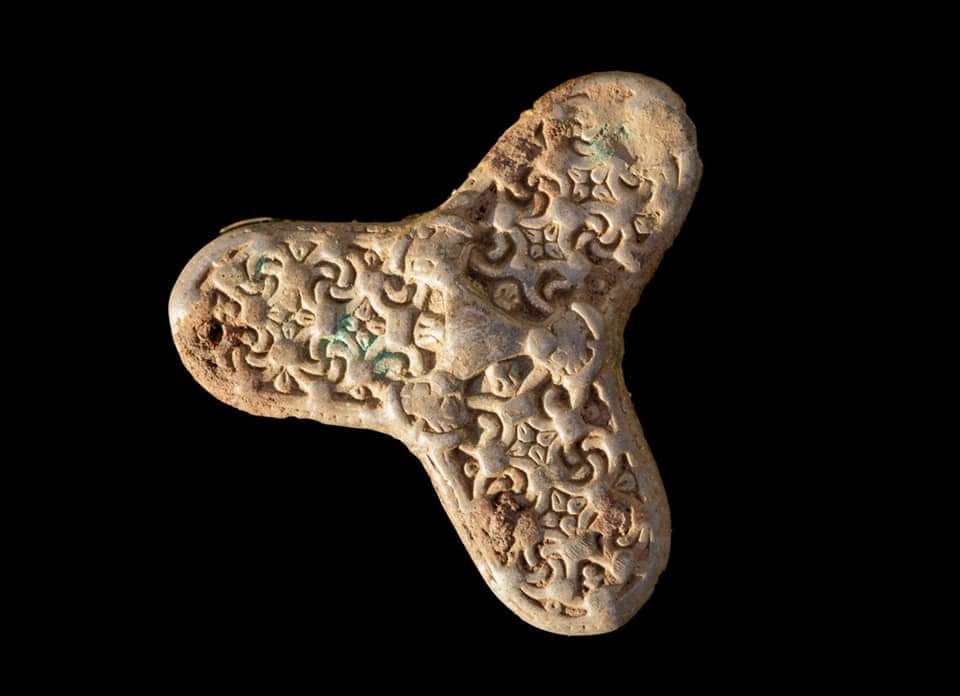 HvorHar's tweet photo. @CachetMarie Talking about symbols. What do you think this one symbolizes? 

Alot of beutiful sun symbols on it. Viking age. Found this week in Norway https://t.co/dfgKsh6mj8