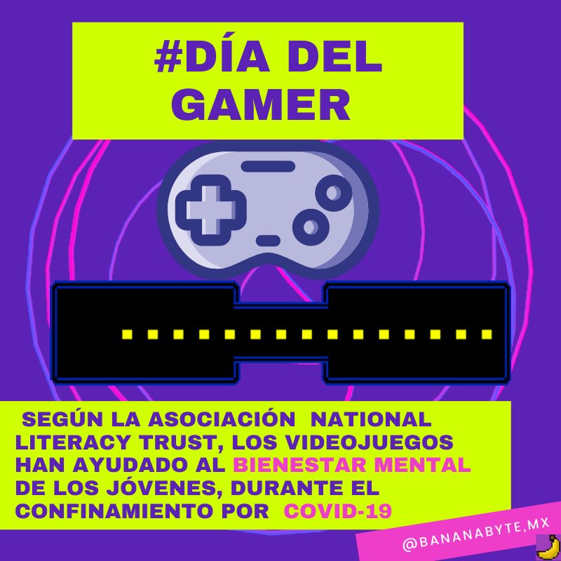 BananabyteM's tweet photo. Hoy se celebra el #DiadelGamer 
¿Sabías que los videojuegos ayudan a la alfabetización desarrollan habilidades para la lectura, inclusive, generan mayor empatía? 
Te dejamos los detalles: https://t.co/M9PkBWvkiE
#videogamesday #DiaMundialDelVideojuego https://t.co/d1z0odWP4G