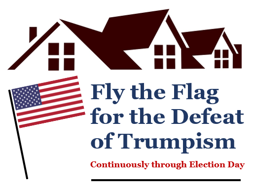 VoteEdCohen's tweet photo. After the first night of the Republican convention, I noticed my flag was tattered (the top red stripe is detaching). Talk about a metaphor! Maybe a tattered American flag is exactly what people should be flying right now to symbolize the damage being done to our country by Trump https://t.co/p5kpQ2SXDI