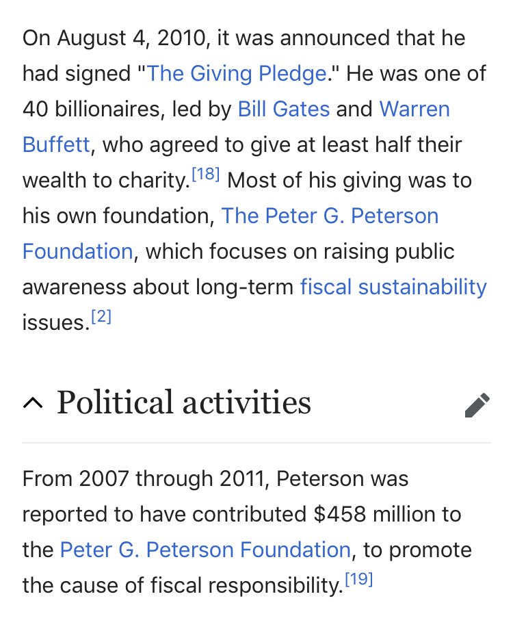 126/ PETER G. PETERSON (died 2018)aka Peter PetropolousCEO of Lehman BrosFounder of BlackstoneSec of Commerce under NixonCouncil of Foreign Relations in 1985 ReaganOwn FoundationLeft Republican Party to join Clinton AdministrationMarried co-creator of Sesame St.