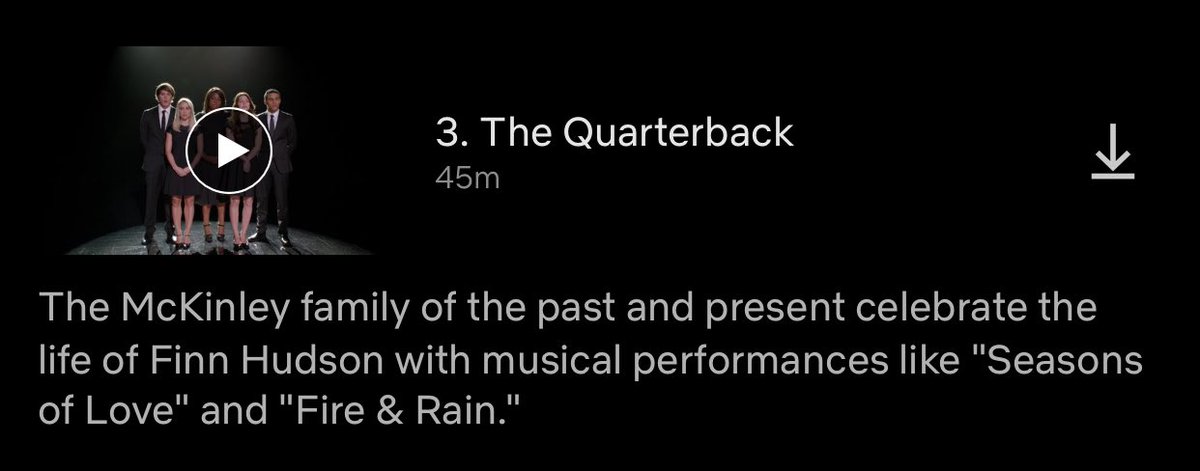 17. the quarterback (s5 e3) 10/10 even though only watched it a few times because i get so emotional, this ep has helped me grieve cory. i don’t even see it as a part of glee. it’s just the cast embracing their vulnerability together. i love it.