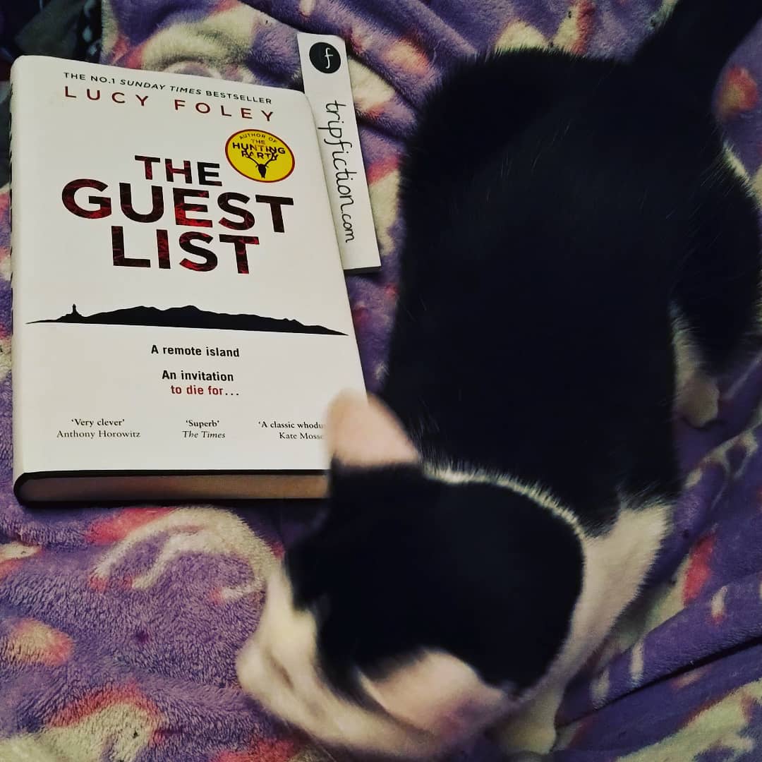 #snugglebuddy #pawsandpages #book #currentread #TheGuestList by #author #LucyFoley #HarperCollins lots of rave reviews for this book.  At time of posting #AmazonUK #ebook is only 99p #bargainbook #cheapaschips xxx