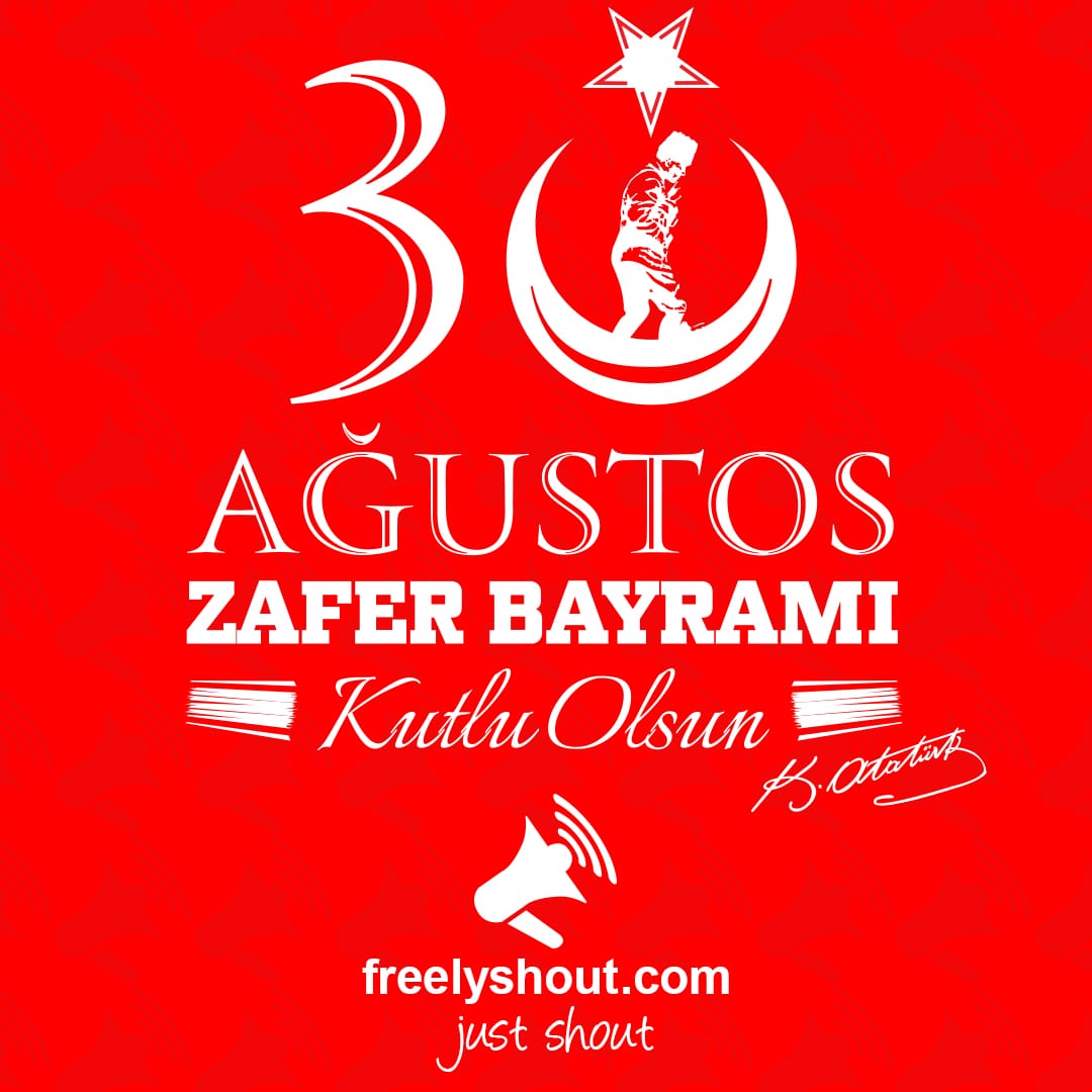“Zafer, zafer benimdir diyebilenindir.” Gazi Mustafa Kemal Atatürk ve silah arkadaşları başta olmak üzere, istiklal mücadelemizin tüm kahramanlarını rahmet ve minnetle anıyoruz. #30Ağustos Zafer Bayramımız kutlu olsun! #Freelyshout #ÖzgürceHaykır