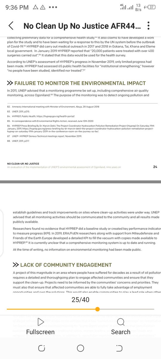 StephenDeegbara's tweet photo. @HYPREPNigeria UNDER #DEKIL FAILED TO MONITOR AIR QUALITY AND ENVIRONMENTAL IMPACT.

In 2011, @UNEP in their report adviced and recommended that a monitoring system be set up, including a comprehensive air quality monitoring system across #Ogoniland.

The purpose of the air https://t.co/NsyydmCtmO