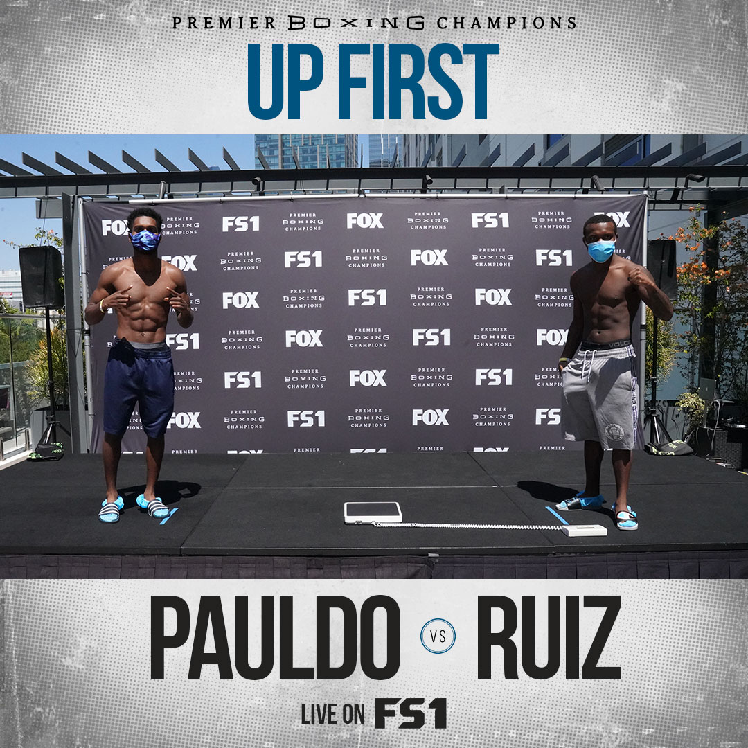 premierboxing's tweet photo. UP FIRST: #PauldoRuiz kick off tonight's action on @FS1! #PBConFS1 https://t.co/GVvSlsIxZk