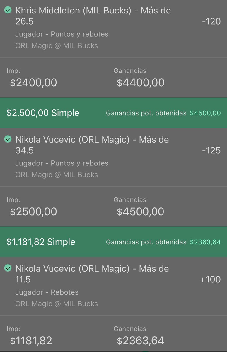 MexMaker's tweet image. 🏀 NBA 29/08/2020
Orlando vs Milwaukee 
✅✅✅