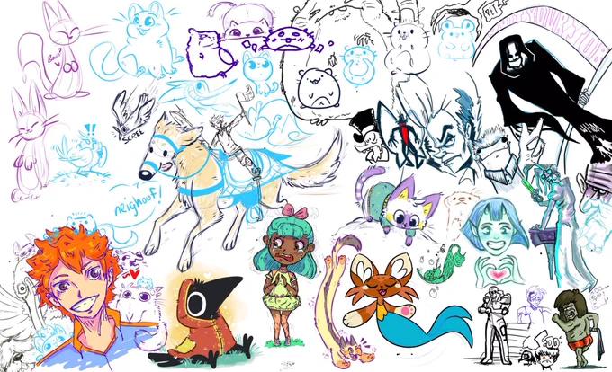 Did Drawpile for the first time yesterday and it was tons of fun! Here's the chaotic beauty my buds &amp; I made ✨ @ZanofArc @BrashArt21 @nickeeeek 