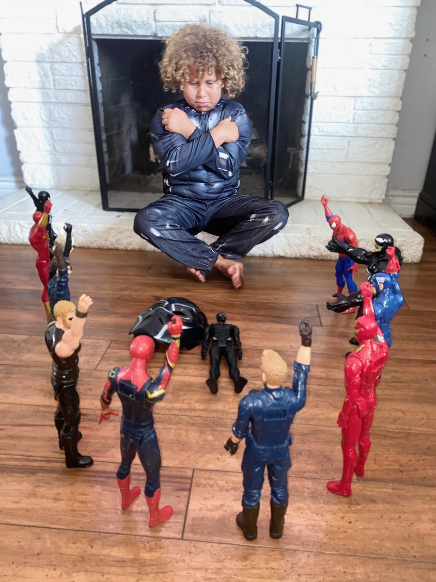 98Royalty's tweet photo. My nephew wanted to give Black Panther a Funeral.😭 I’m not crying you are. https://t.co/cdpPr2V6Yx