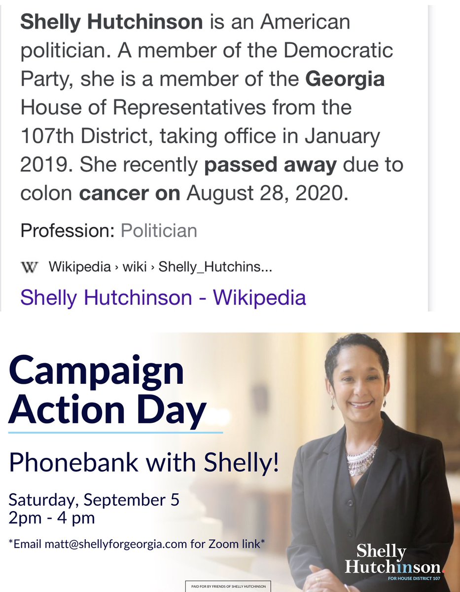 shellydh's tweet image. Election year shenanigans in full swing! Pls help to help me fight this craziness!
secure.actblue.com/donate/shelly-…
(P. S. I’m very much still alive)

If you can donate your time for a “volunteer from home” event on Sept 5th that would be awesome🥰 (see info below)
#gapol