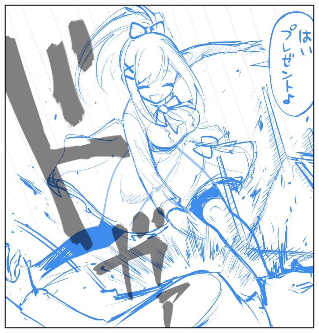 るるが如く下描きです。
下描きは服で隠れる所もボディライン大体描いてます🤤 