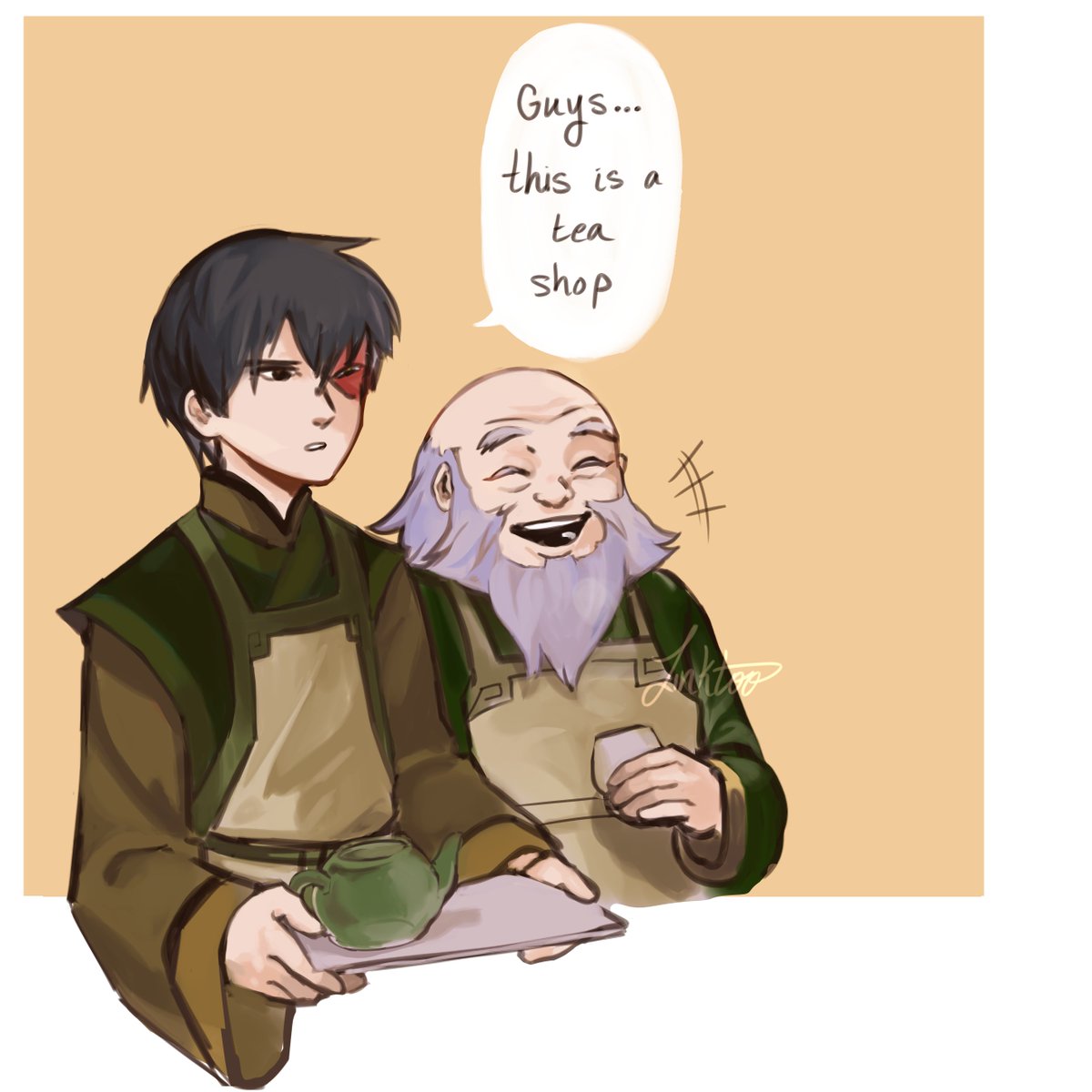 they're trying to advertise for iroh's tea shop
#avatarthelastairbender #atla 