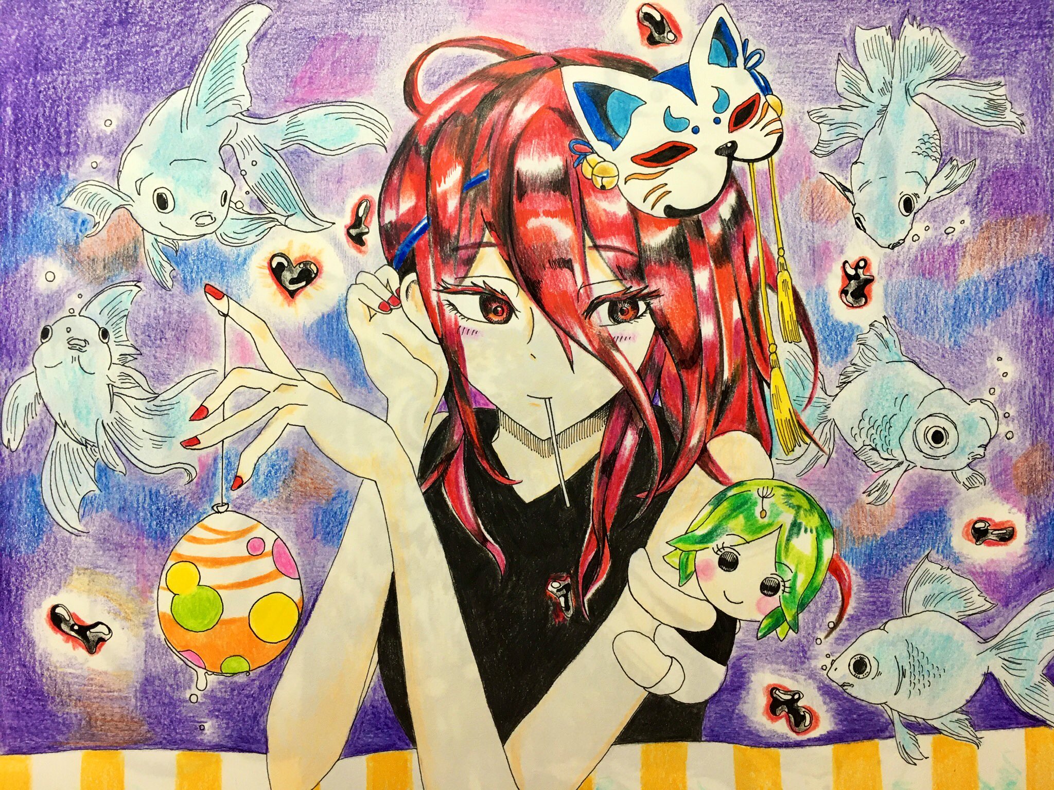 Zakuro 夏らしい絵をあげとこう シンシャとお祭り イラスト シンシャ 宝石の国 色鉛筆画 T Co Ix15bx9izn Twitter