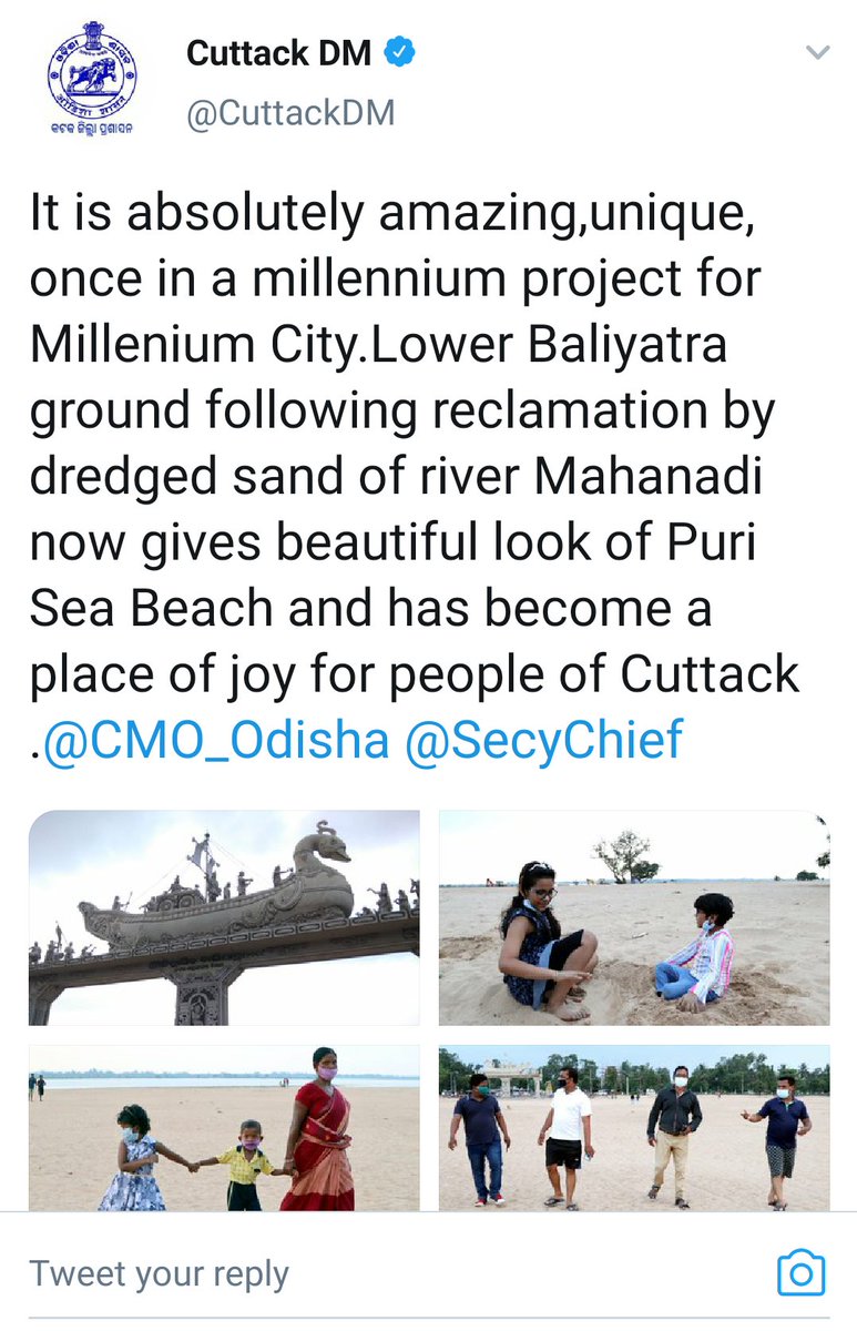 biswajitmohanty's tweet photo. @AdityaPanda @TheWireScience @Naveen_Odisha @ranjanpanda @MahanadiRiver @debabrata2008 @DasNavin2615 @debendraprusty @geminianguddu The District Collector is proud of his achievement... Killing a mighty river to fulfill @Naveen_Odisha dreams for Cuttack city https://t.co/3SxdAosCKV