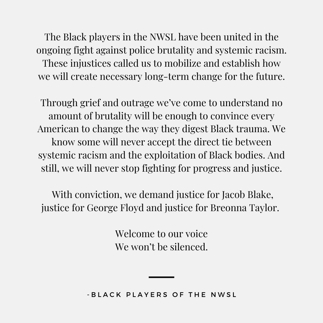 - The Black Players of the NWSL ✊🏽