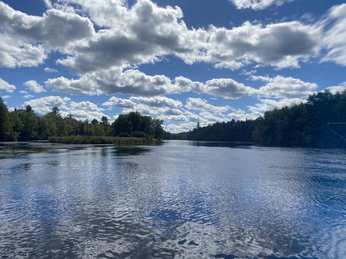 A little windy but a gorgeous day on the North Fork of the Flambeau ...