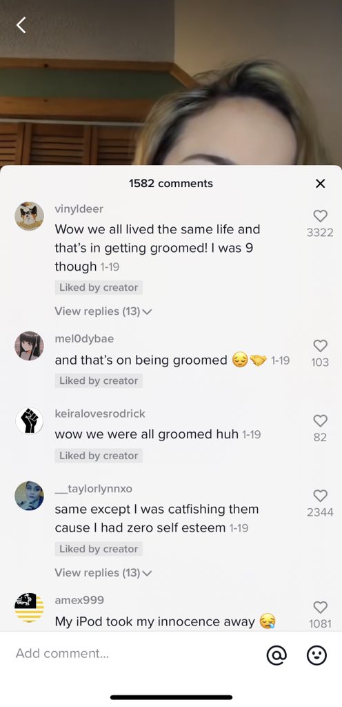 Pretty disturbing, right? A 12 year old girl sending nudes to adult men over kik, a messaging app. If you look at the comments, you realize that all of these girls & young women had the same experience.