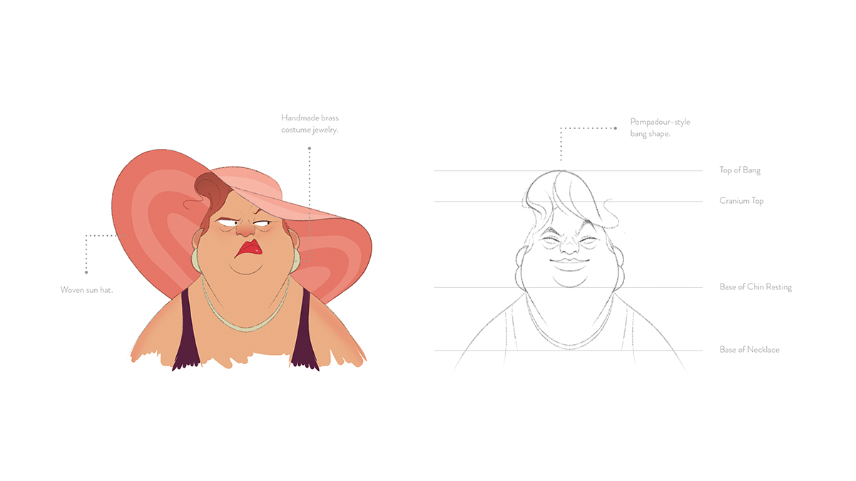 pluckdesign's tweet photo. Character design, color blocking and model sheets for Maude. Artwork © Patch Animation. #GirlsInAnimation https://t.co/rPvXCAph8d