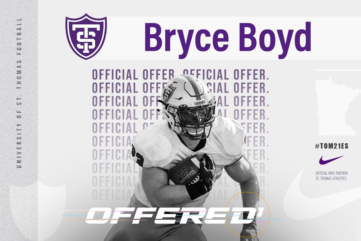 After a great talk with @kuchinski8 I’m proud to receive my first D1 offer. Thanks <a href="/Coach_Caruso/">Coach Glenn Caruso</a> and <a href="/UST_Football/">St. Thomas Football</a> for the great opportunity!