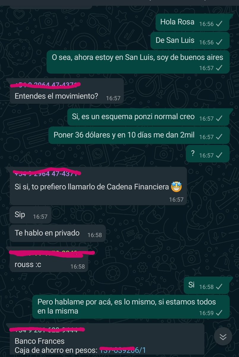 Agente__'s tweet photo. Tengo un pasatiempo muy sano
Me gusta infiltrarme en grupos de gente que arma estafas piramidales y destruirlos
Al dia de hoy van casi 10 grupos destruidos https://t.co/MTi0TKseff