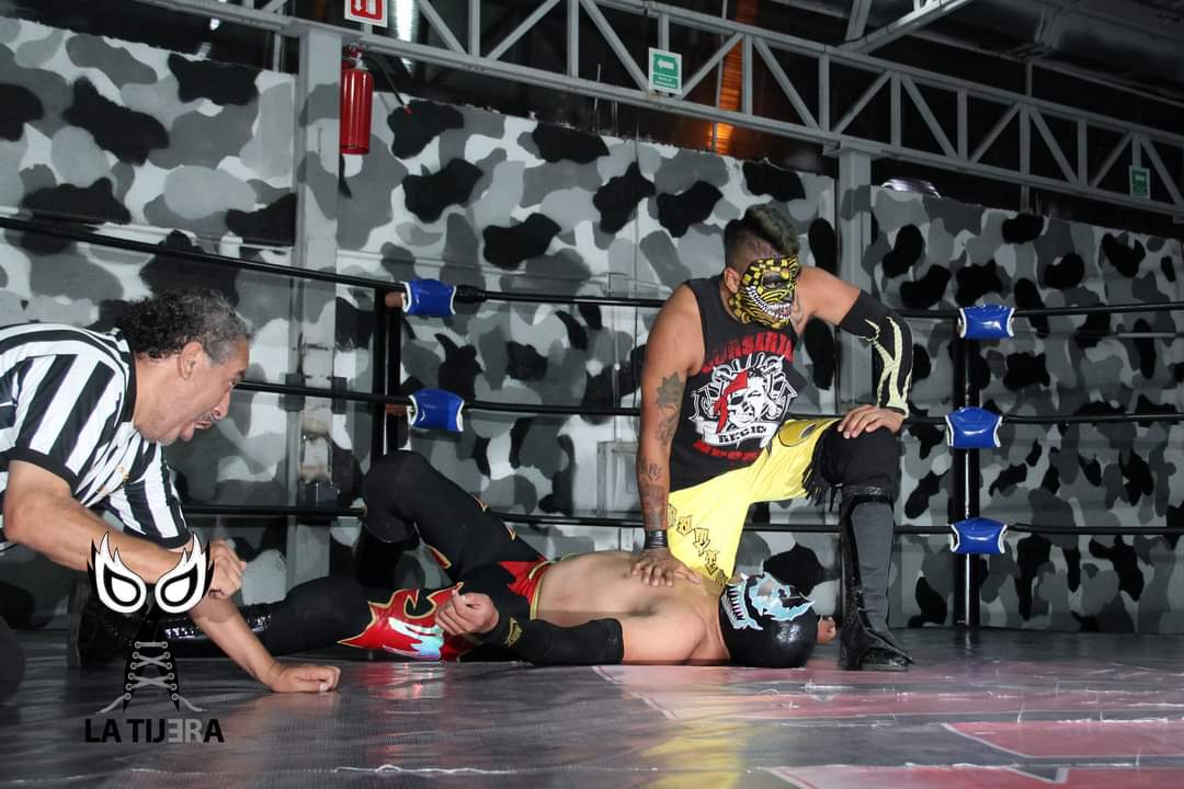 LaTijeraLucha's tweet photo. En mano a mano de juventud y herederos #LunatikExtreme logra vencer a #BlueMonsterJr,después de que el propio progenitor de este último intervino para intentar apoyar a su vástago, sin embargo, lo distrajo y situación que el #LocodeNau aprovecho para al conteo de 3.
#latijera https://t.co/mPnNLymtZN