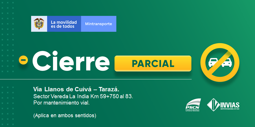 numeral767's tweet photo. ¡Buenas noches! 
 #NovedadVial Departamento de #Antioquia se presenta cierre parcial.  

Cierre parcial entre las 07:00 horas y las 14:00 horas. Cierre total entre las 14:00 horas y las 07:00 horas del día siguiente.
#EnDesarrollo 

Trabajamos para mantenerte informado. https://t.co/LOcz0uYVD4