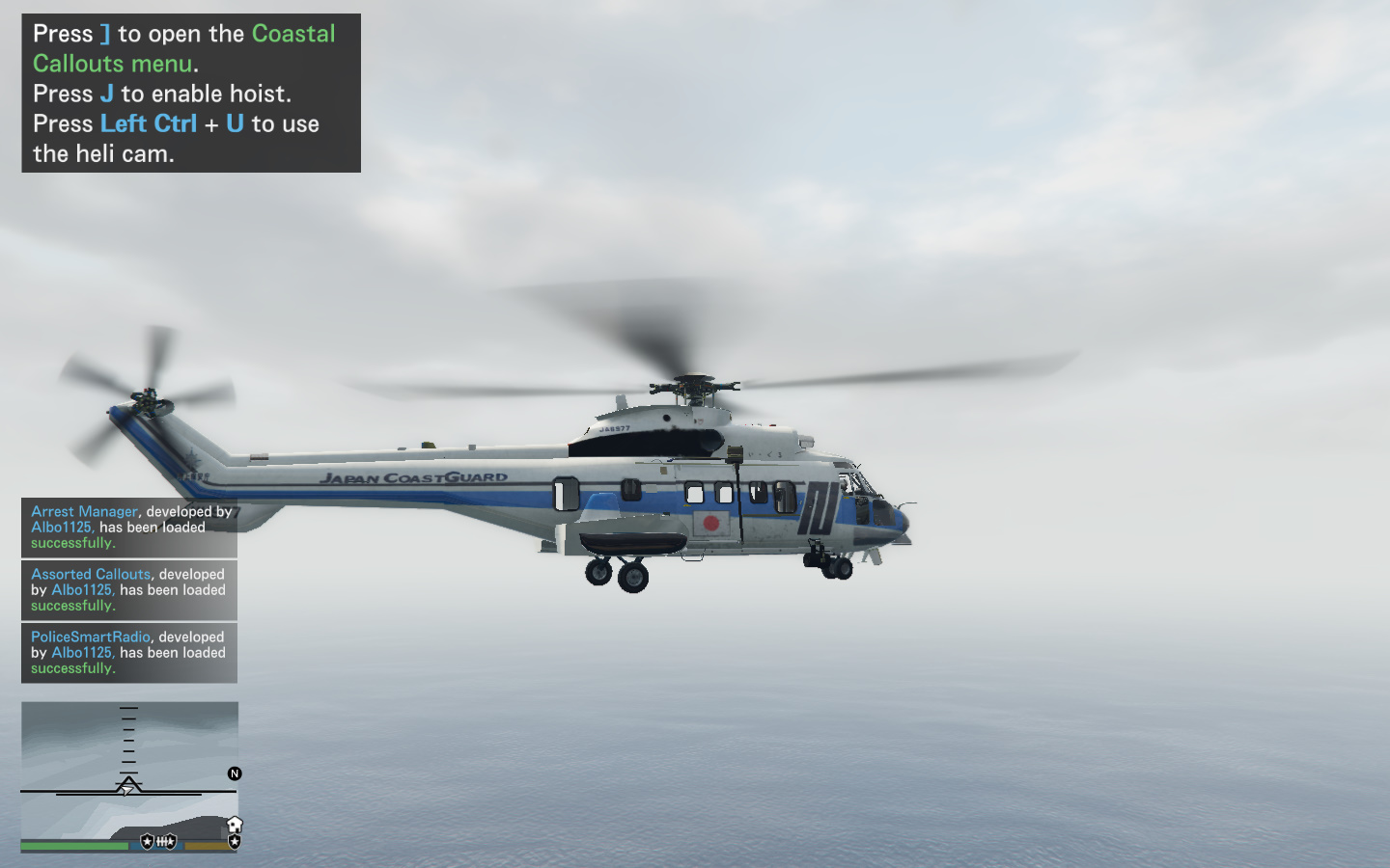 ぴーたん 消防団 ヘリの人 Gta5のcoastal Calloutで海保のas332で救助したやつ T Co Dy3rdenwrf Twitter