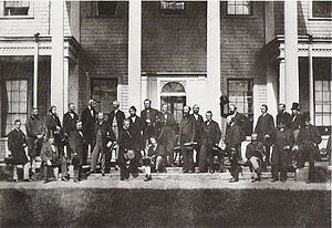 Thus, as most Canadian history texts emphasize, Macdonald’s signal legacy was Confederation, or the convincing of the squabbling rich people in the Canadian colonies to join forces in wiping out the Indigenous people of the west. That was, after all, it’s urgent goal. (11)