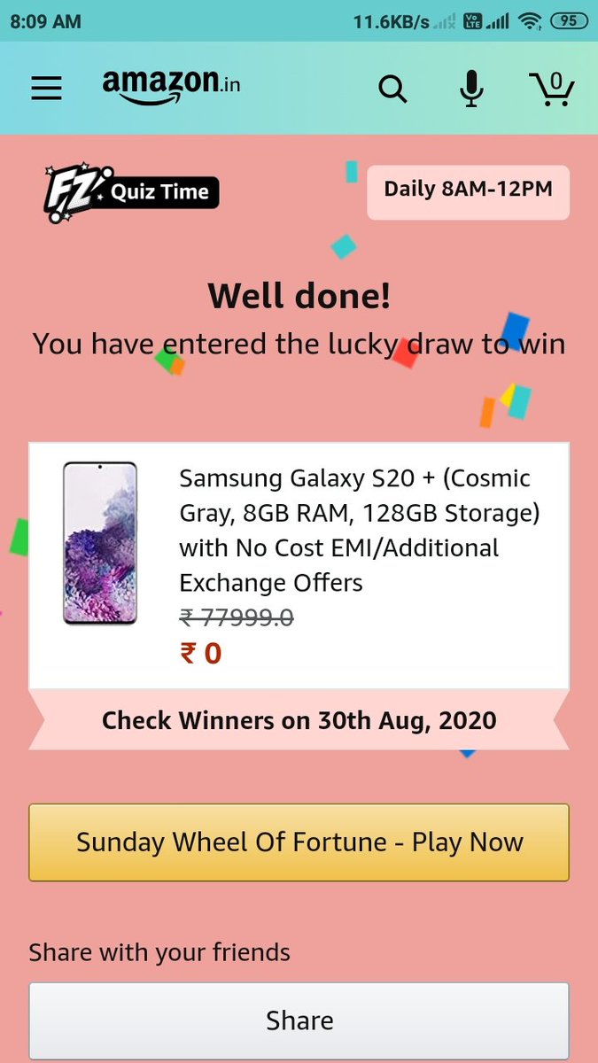 Rajkish27601632's tweet photo. @amazon @AmazonHelp @amazonIN @Rajkish27601632 #RajkishorSharma #Quiztimemorningswithamazon #Amazonquiz https://t.co/mF0ZwgnGv0