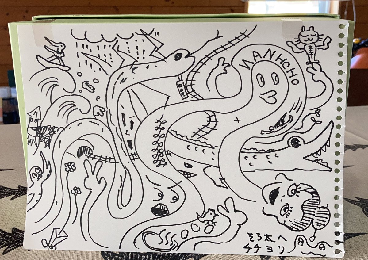 Kao على تويتر 絵を描いた マジックペン イラスト 落書き 無題