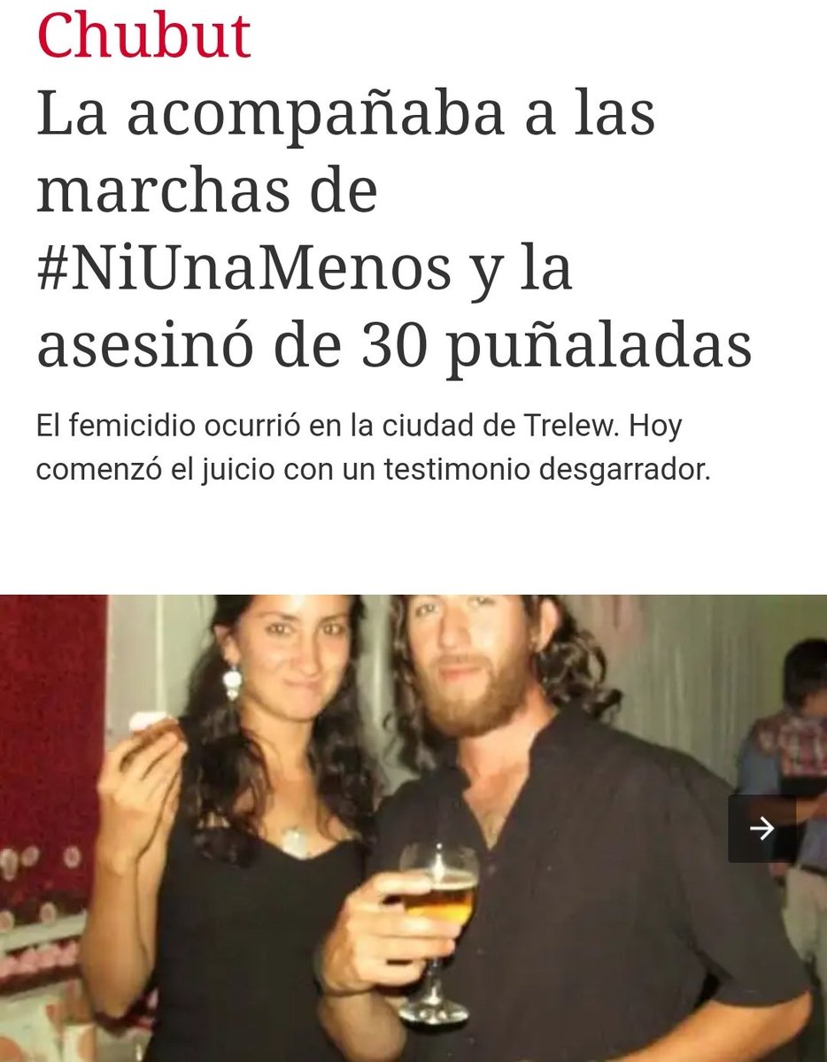 here is a other example:"He joined her in ni una menos marches, and then he killed her with 30 stabs"