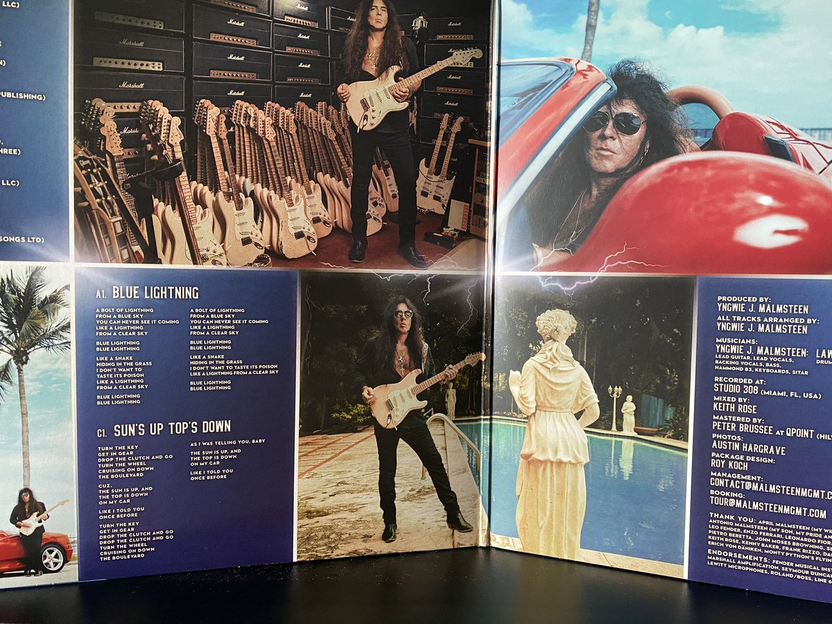 DODYJM308's tweet image. Yngwie Malmsteen Blue Lightning LP 2020 & Fender YJM @OfficialYJM #yngwiemalmsteen #yngwie #fender